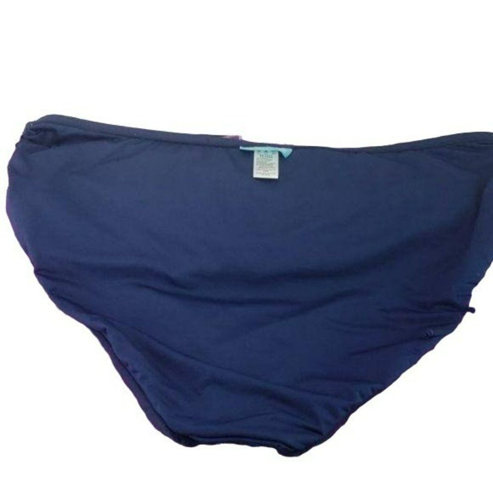 Beach House Woman's Navy Blue‎ Bikini Bottom Plus Size 24w